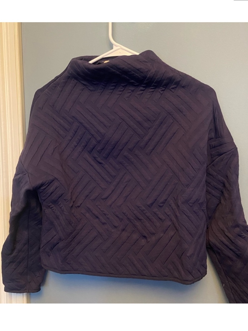 Zara Quilted Shirt - Navy Blue